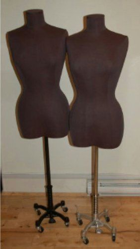 2 tailor form dress form NEW mannequin / manikin 3/4 female torso black