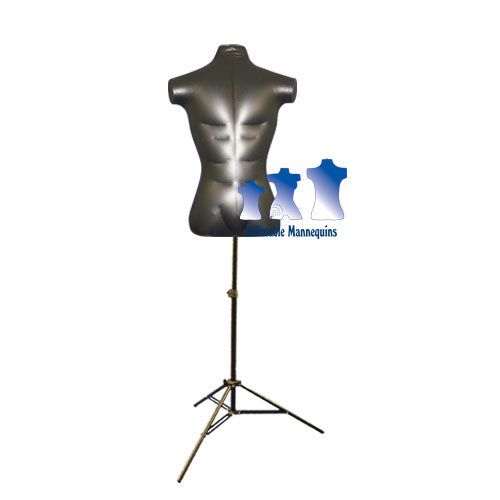 Inflatable Male Torso, with MS12 Stand, Black