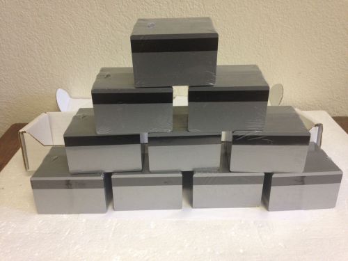 1000 silver pvc cards - hico mag stripe 3 track - cr80 .30 mil for id printers for sale