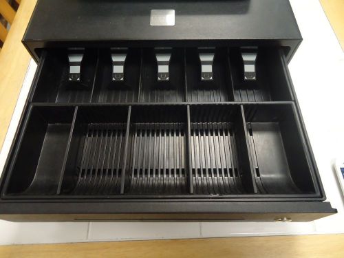 Cash register drawer tk140e 5 removable bill and 8 coins trays, check slot for sale