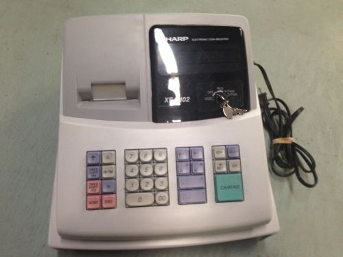 Sharp XE-A102 Cash Register / POS with Keys and Thermal Paper - NO DRAWER