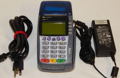 VeriFone Omni 3750 POS Credit Card Machine Reader Terminal Thermal Printer Power