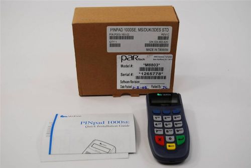 New ParTech Verifone Pinpad 1000SE MS DUK 3DES STD P003-160-02 M8803 Credit Card