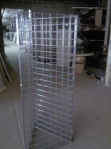 Chrome Grids 2&#039; x 5&#039; Used Store Fixtures Clothing Accessories Wall / Floor Rack