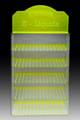 Fluorescent E-Juice/E-Liquid Display with Sign (for E-Cigs) - You Pick Color!