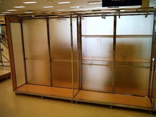 Used chrome accessory display units lot 7 store fixture liquidation racks for sale