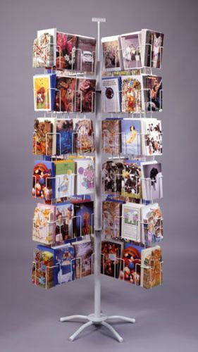 Greeting card rack display 120pkt v spinner 5x7 5 3/8&#034; made in usa for sale