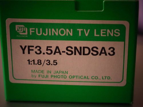 Fujinon 1.8/ 3.5mm YF3.5A - SNDSA3 CCTV Machine Vision Security Lens NOS