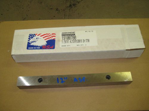 12&#039; ASPLUNDH DRUM WOOD CHIPPER ANVIL / CUTTER BAR / BED KNIFE W/ 2 HOLES