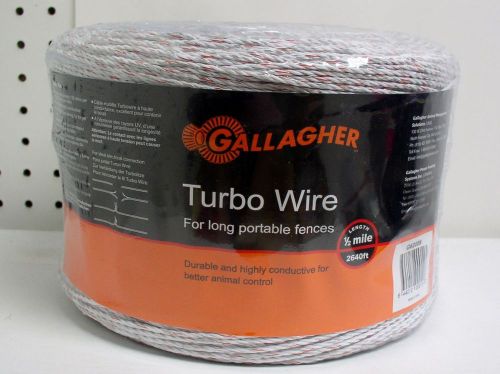 GALLAGHER white TURBO WIRE 1/2 mile 2640&#039; for Long Portable Fences