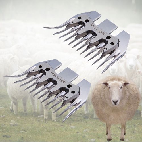 Steel Livestock Sheep Clippers Blade Farm Goat Wool Shears Replacement 2 Kit