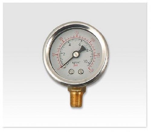 Whole House Water Filter 2.5 Vertical Oil Pressure Gauge, 1/4&#034; thread 10kgs/cm2