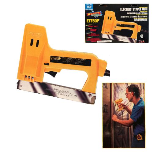Heavy Duty Electric Staple Gun Use Type T50 Staples Only