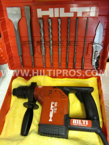 HILTI TE 15 ROTARY HAMMER DRILL, GREAT CONDITION, FREE EXTRAS, FAST SHIPPING