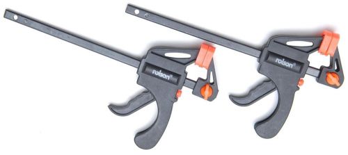 Pair rolson 100mm rapid bar quick grip hand clamps new for sale