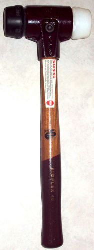 Halder simplex mallet 3028 040 rubber &amp; nylon 40mm hammer wooden handle new for sale