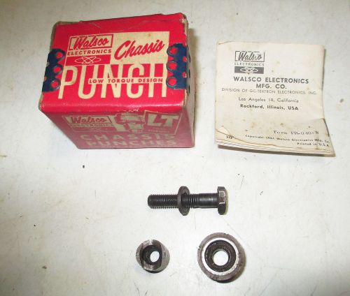 Walsco 1/2&#034;  Radio Chassis Knock Out Punch - Actual size 1/2&#034; -  USA