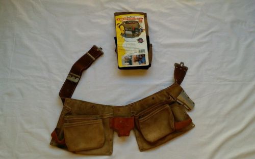 Nicholas Heavy Split Cowhide Carpenter&#039;s Tool &amp; In and out Bucket pockets.