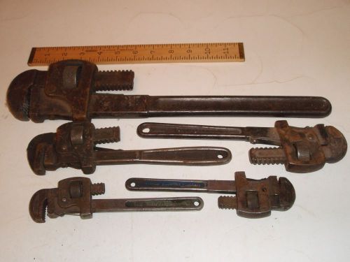 Stillson pattern Forged pipe wrench tool set Nice