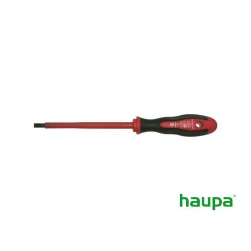 101914 haupa 0.6x3.5x100mm 2-component vde electricians screwdriver 185mm 1000v for sale