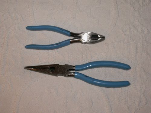 Channellock 8&#034; Long Nose Pliers # 317 and #346 Channellock 6&#034; Line Pliers