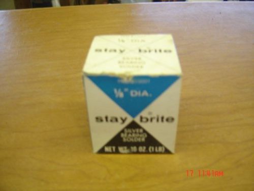 Stay brite 1/8&#034; silver bearing solder 1# part #10001 for sale
