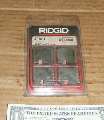 Ridgid Pipe Threader Die Set,2&#034; NPT,No.37850,12-R,0-R,11-R,00-R,111-R,30-A,31-A
