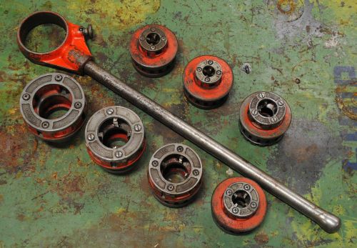 Ridgid 12-R Ratcheting D286 Hand Pipe Threader 7 Alloy Die Heads 1/4&#034; to 2&#034; #1