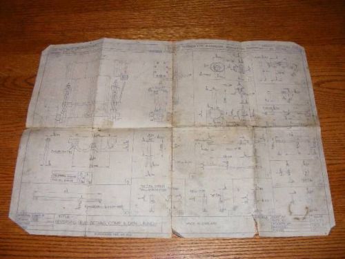 1955 1961 Reversing Gear Comp &amp; Twin Launch Engine Blueprints Made in England