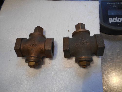 2 Vintage LUNKENHEIMER Brass 1/2 150 Shut Off Valves For Gas Or Steam Engine?