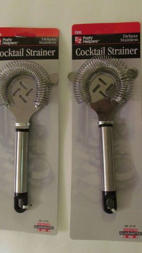 LOT of 2 G&amp;S EZ Party Helpers Cocktail Strainers Deluxe Stainless No. 3116