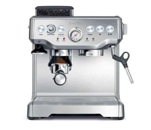 Breville the barista express bes860xl espresso machine silver for sale