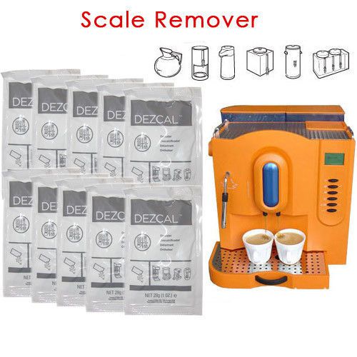 Urnex dezcal coffee maker &amp; espresso activated scale remover descaler - 10 pack for sale