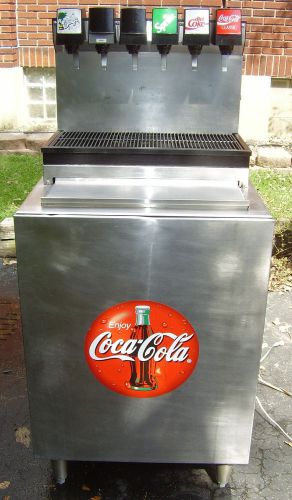 6 Head Coca Cola Soda Pop Stainless Steel Fountain w/ 8 Beverage Pumps &amp; Motor