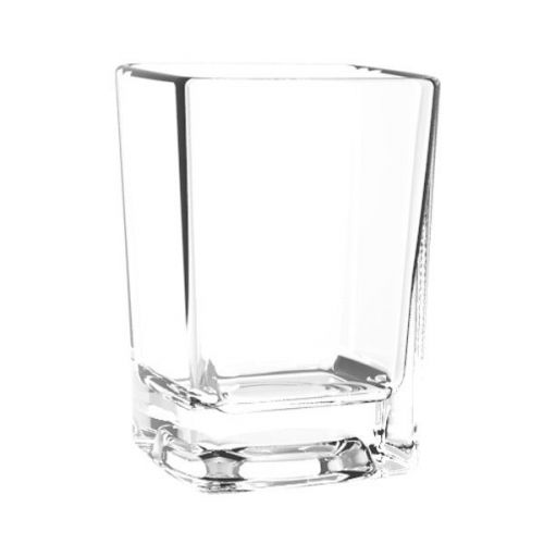 2.5 oz. Polycarbonate Square Shot Glasses with Heavy Base - Pack of 24 Glasses