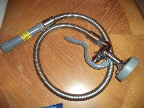 T &amp; S Brass  Pre-Rinse Spray Valve With Flexible S/S Hose (Total Length 46&#034;)