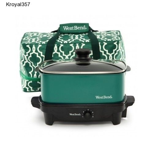 West bend 84915g versatility slow cooker with insulated tote and transport lid for sale