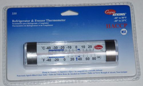 Cooper-atkins 335-01-1 refrigerator/freezer horizontal glass tube thermometer for sale
