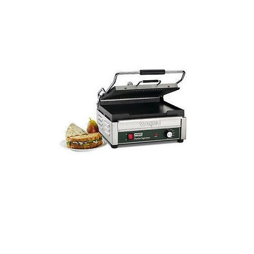 Waring Panini Grill - Sandwich Maker - Flat &amp; Ribbed Plate - Concession Equip