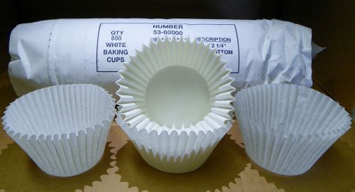 Hoffmaster Fluted Bake Cups White 53-60000 - 6 Inches (500 Per Pack)