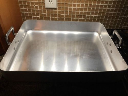 Bourgeat Aluminum Roasting Pan W/ Handles 21&#034; X 17&#034; Made In France New HUGE