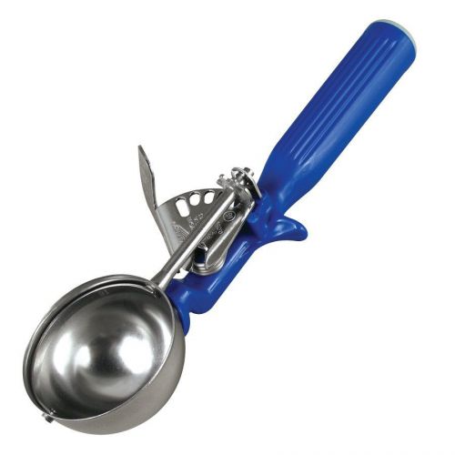 Vollrath #47143 Disher Size 16 Ice Cream Scoop 18-8 Stainless Steel Blue Handle