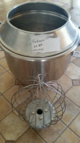 Hobart  20qt mixing bowl with shield and wisk