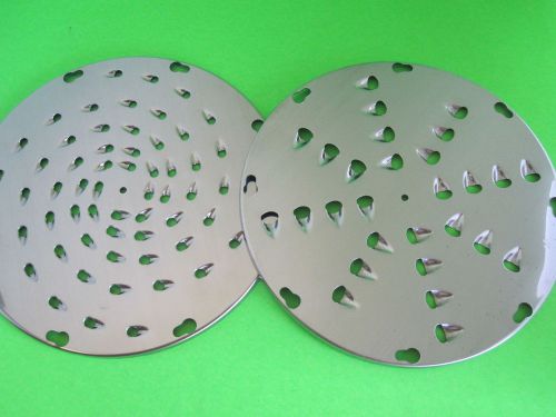 Two  3/16 &amp; 1/2&#034; cheese shredder disc for pelican food processor hobart etc for sale