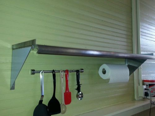 New stainless steel wall mount shelf 12 x 48 nsf for sale