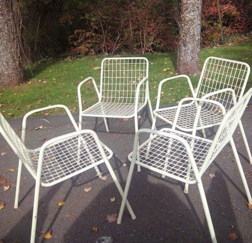 4 Emu Steel  Outdoor Arm Chairs