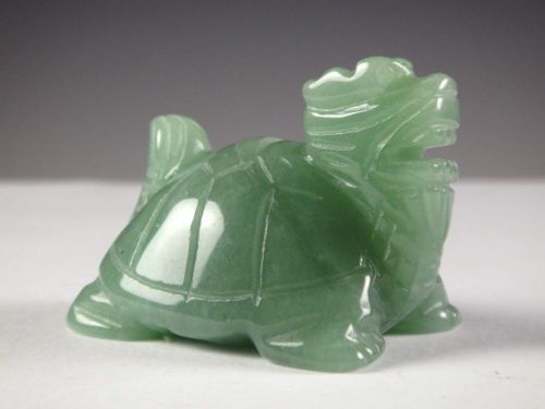 Aventurine Quartz Wealth Lucky Dragon Turtle Statue figurine Feng Shui Gift