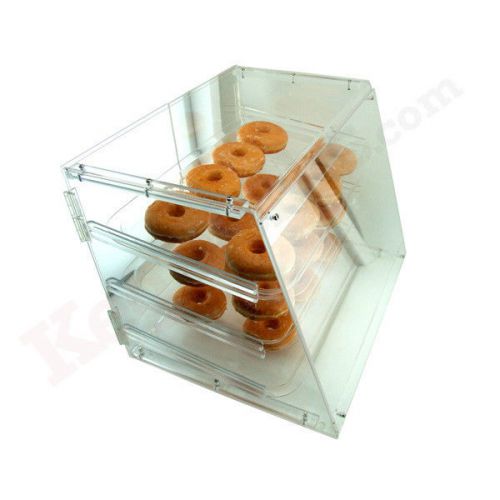 Bakery Pastry Donut Display Case- 3 Shelves - Acrylic Counter Food Cabinet Shelf