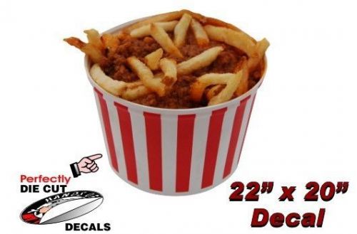 Chili fries 22&#039;&#039;x20&#039;&#039; decal for hot dog stand concession trailer or chip truck for sale
