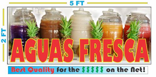 Full Color AGUAS FRESCA Banner Sign NEW XXL Size Best Quality for the $$$$